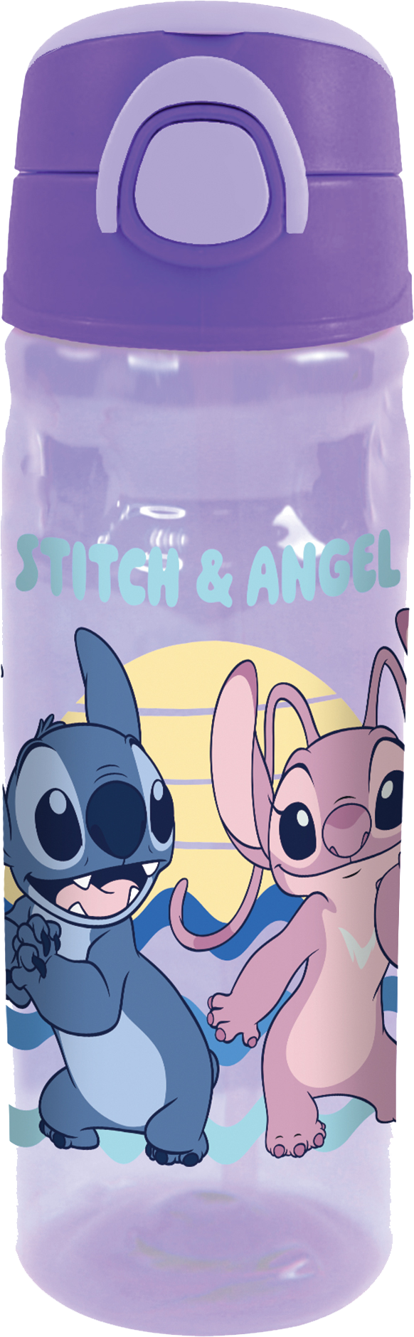 Disney Stitch Water Bottle 600ML with Lock