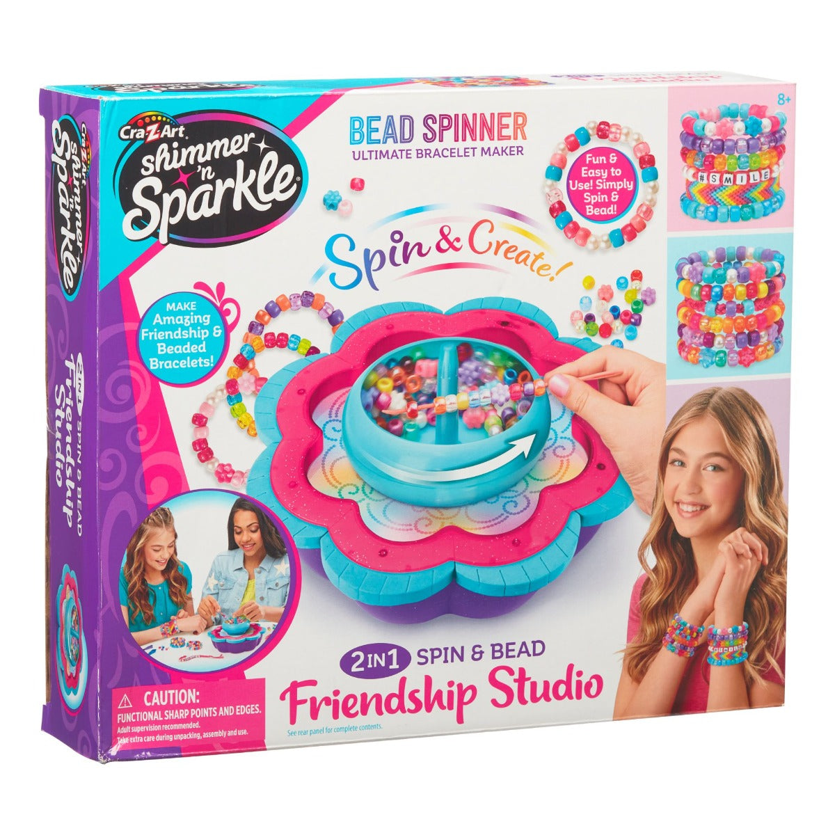 Buy Shimmer N Sparkle 2 in 1 Spin & Bead Bracelet Studio | Yallatoys.com