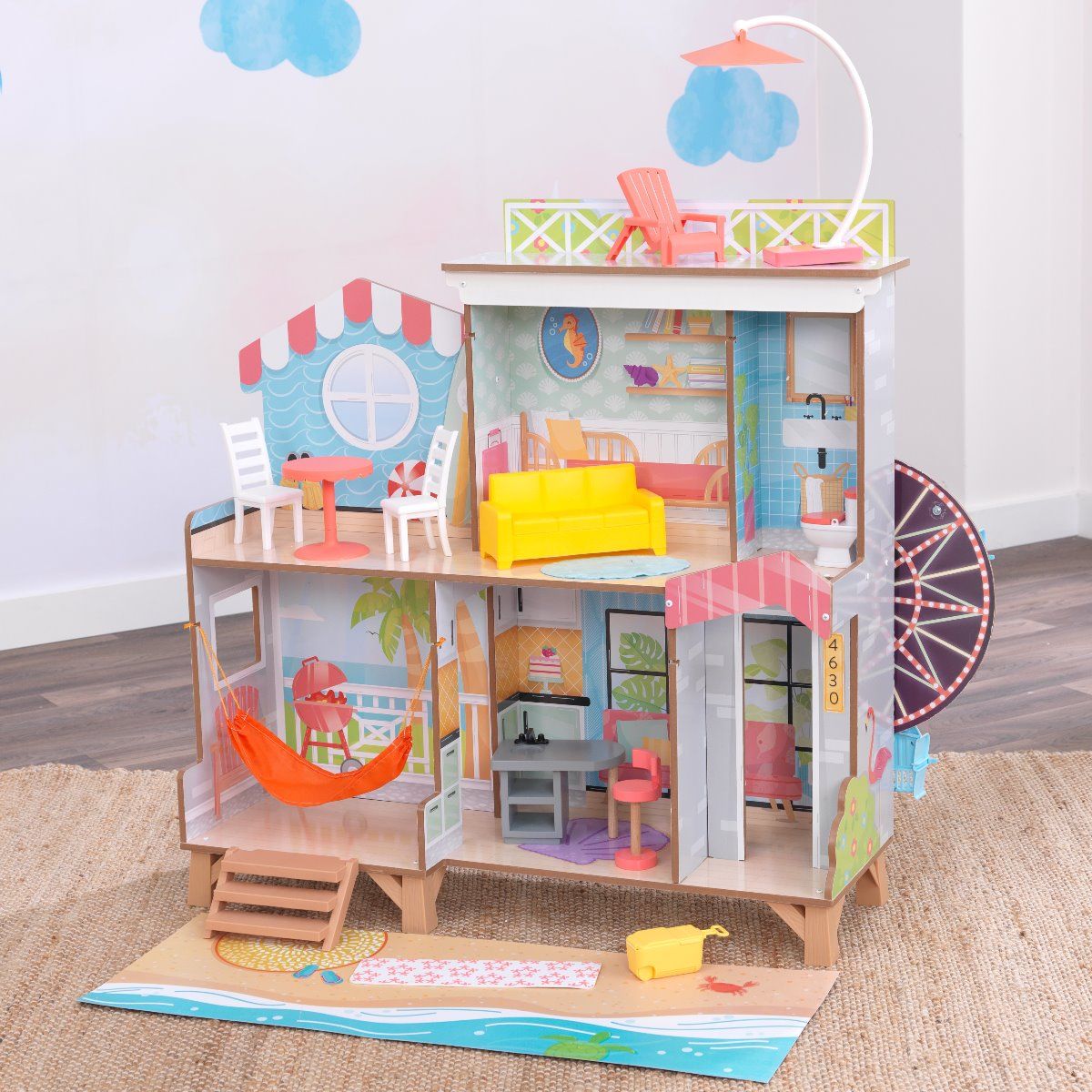 Buy Kidkraft Ferris Wheel Fun Beach House Dollhouse | Yallatoys.com