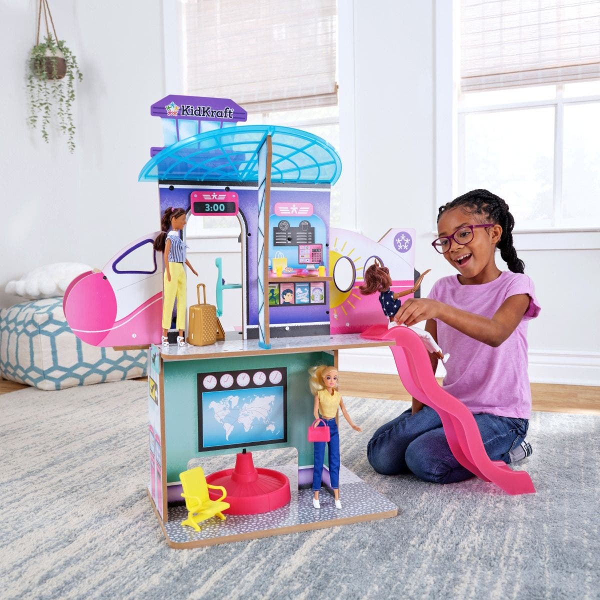 Buy Kidkraft Luxe Life 2 in 1 Airport & Jet Doll House | Yallatoys.com