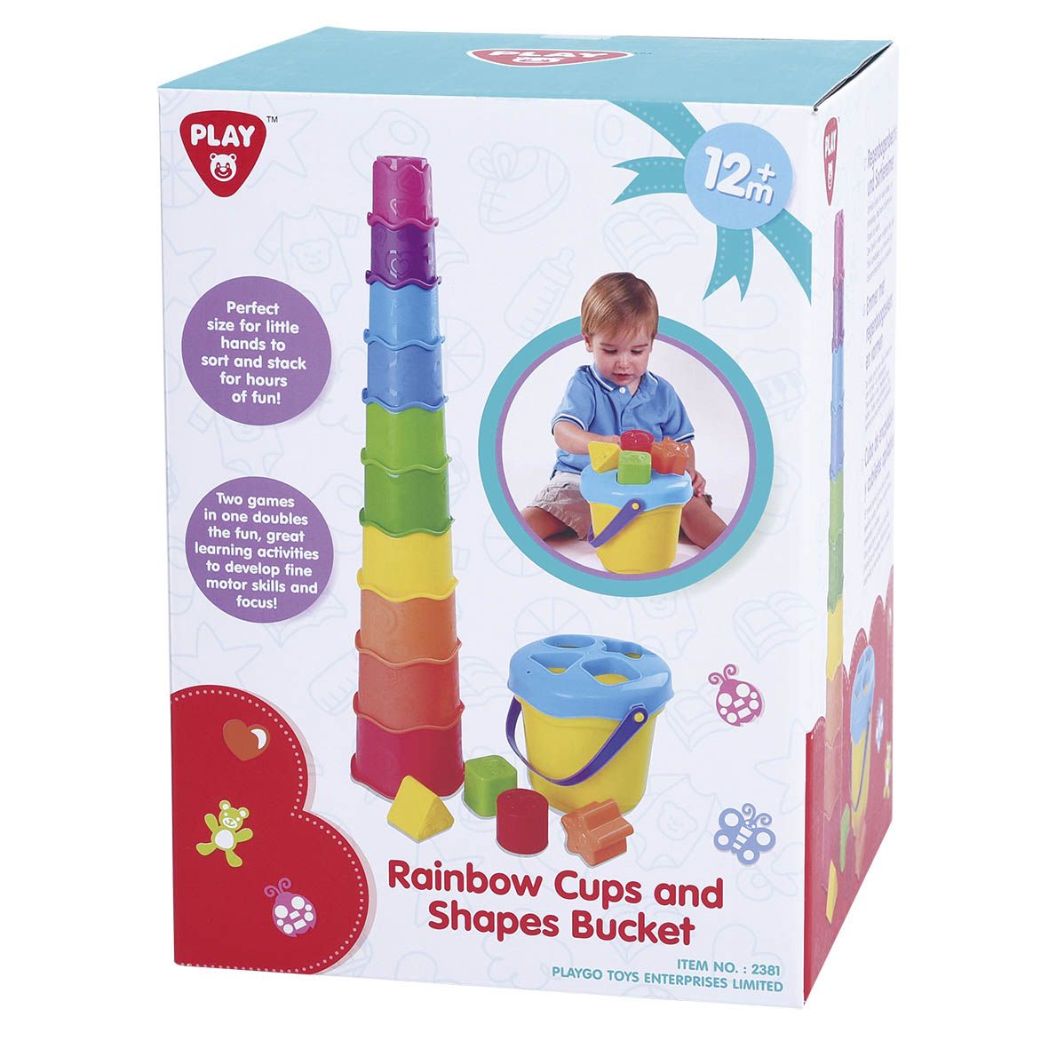 Buy Playgo Rainbow Cups And Shapes Bucket Toy for Kids | Yallatoys.com