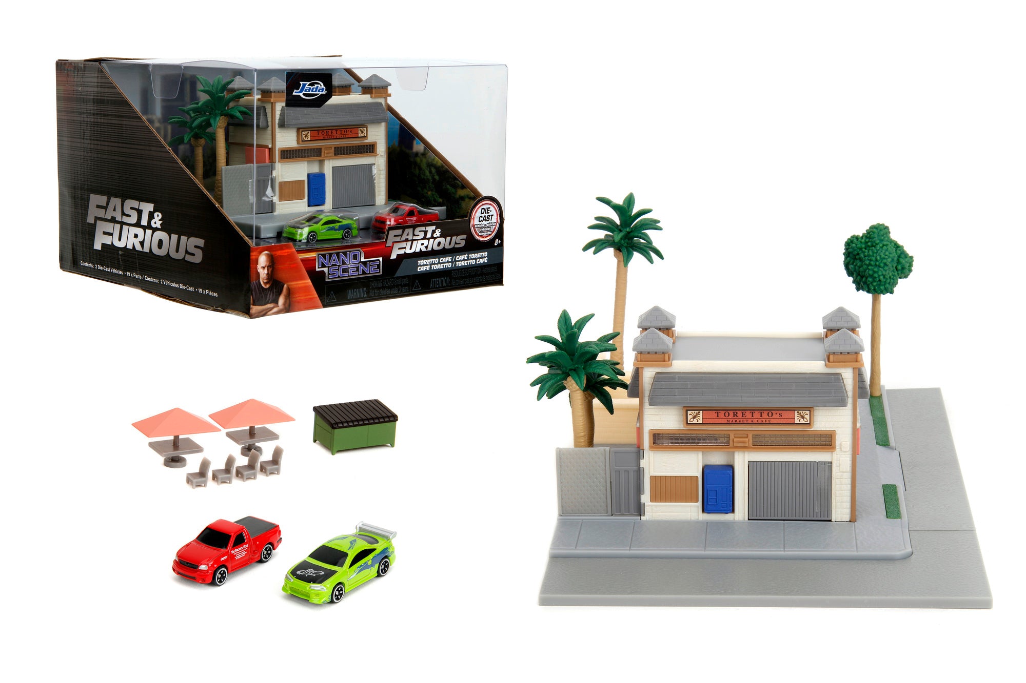 Jada Toys Fast & Furious Toretto´s Market & Cafe Nano Scene Diorama