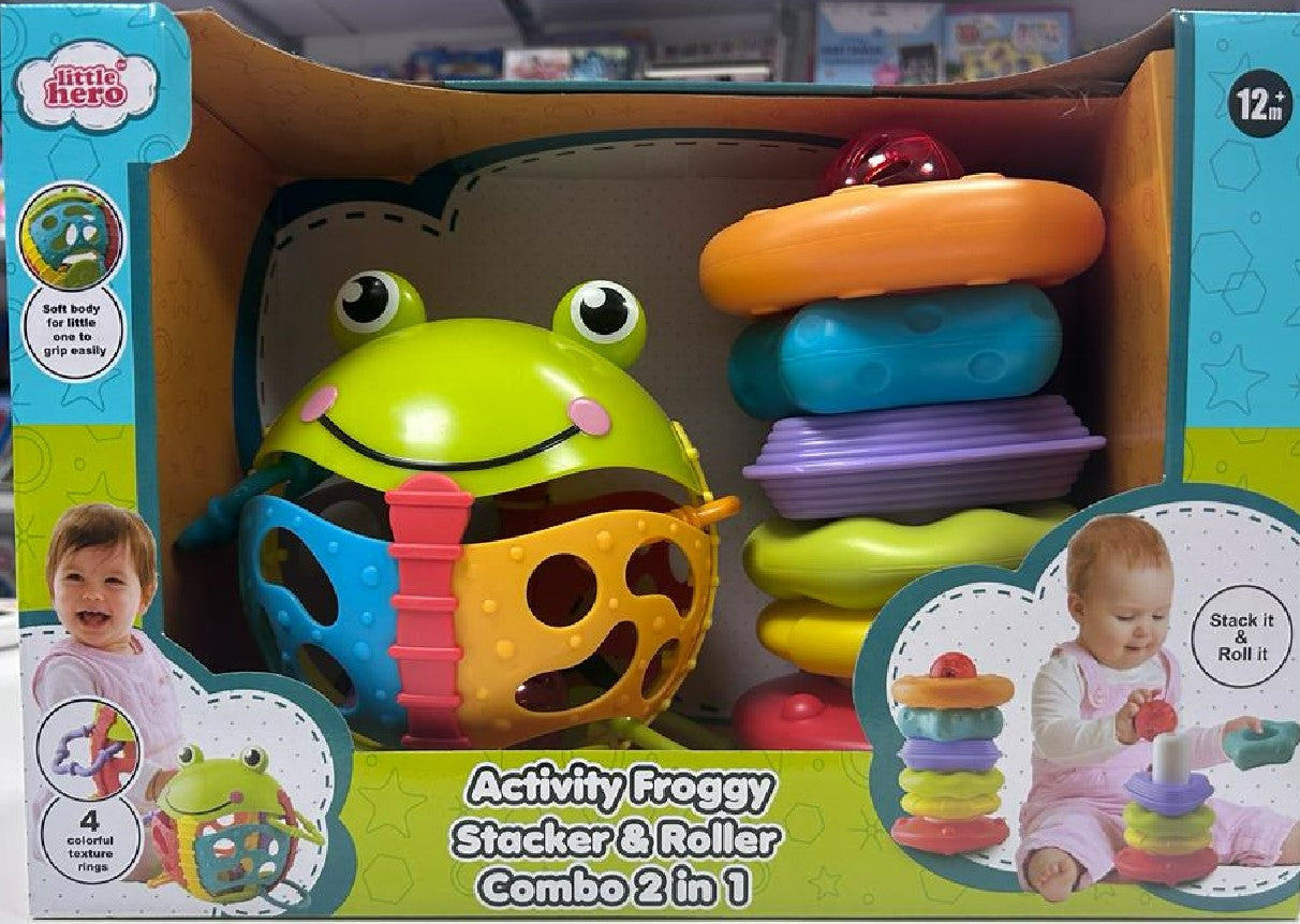 Buy Little Hero Activity Froggy Stacker & Roller Combo 2 in 1 | Yallatoys.com