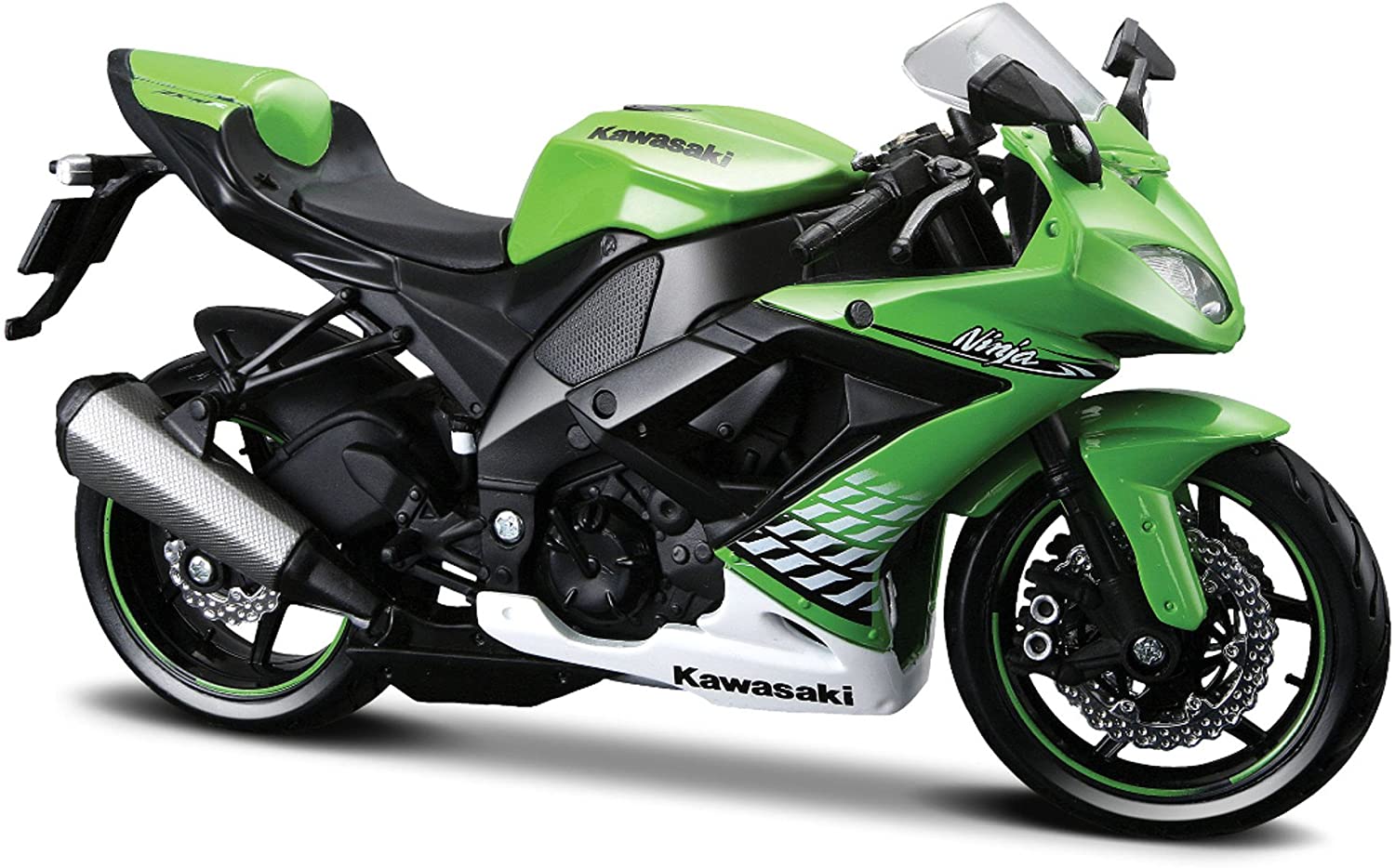 Buy Maisto Kawasaki Ninja Zx-10R Green White Diecast Model Motorcycle | Yallatoys.com
