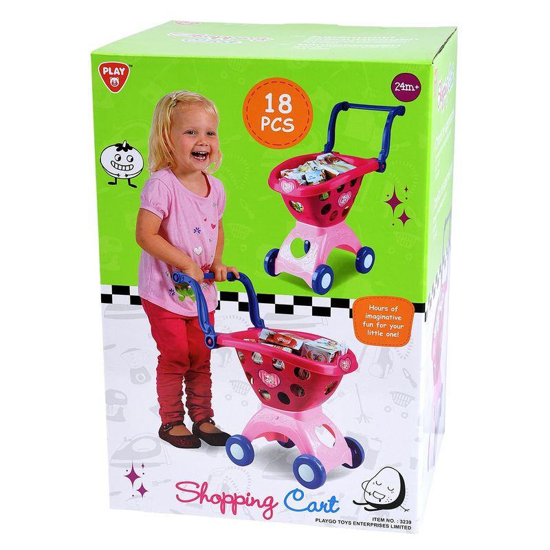 Buy Playgo Shopping Cart - 18 Pcs | Yallatoys.com