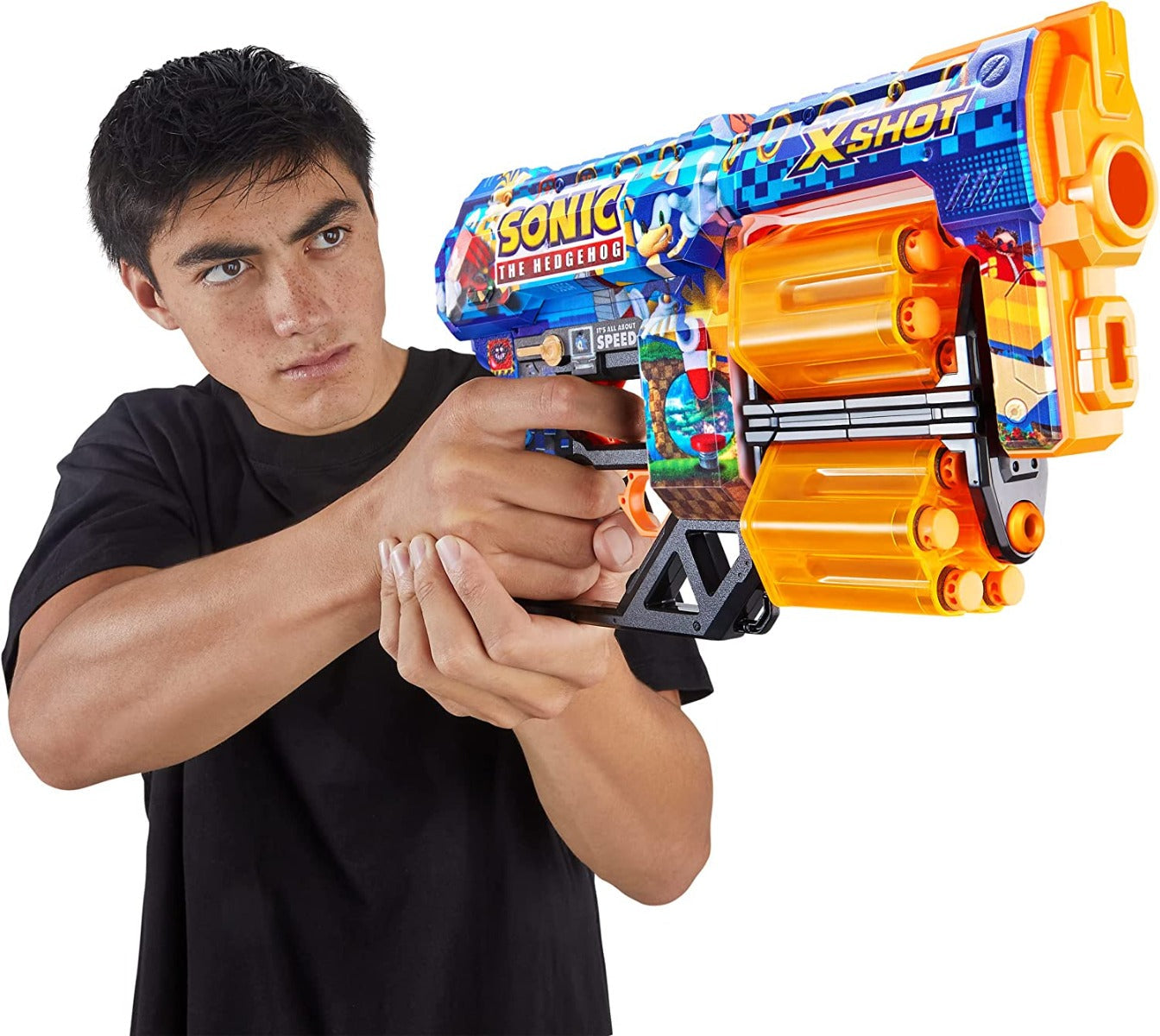 Buy X Shot Skins Dread Foam Dart Blaster with 12 Dart Sonic The Hedgehog | Yallatoys.com