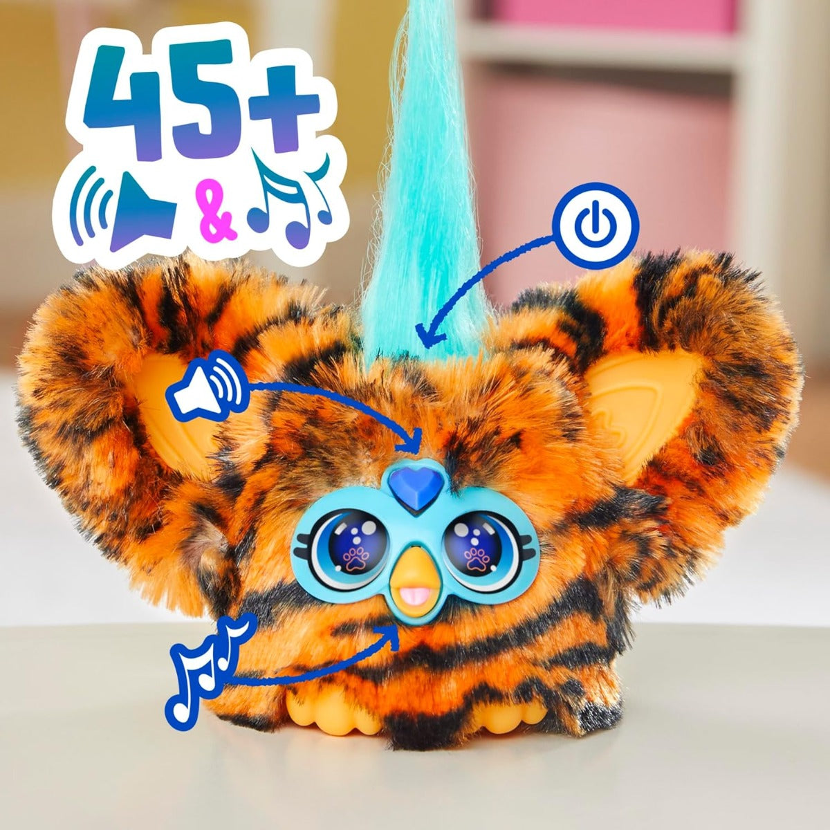 Buy Furby furblets ty bee mini friend electronic plush toys orange tiger | Yallatoys.com