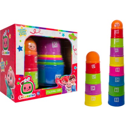 Buy Cocomelon Stacking Cups | Yallatoys.com