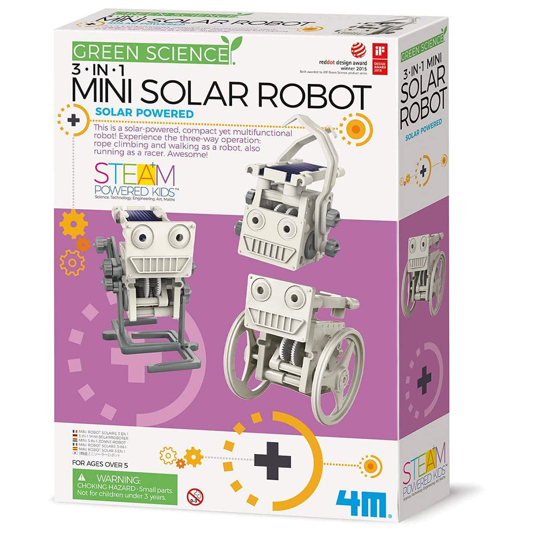 Buy 4M 3-In-1 Mini Solar Robotأ¢â‚¬â€œSTEM Toys DIY Green Science Eco-Engineering Building Kit | Yallatoys.com