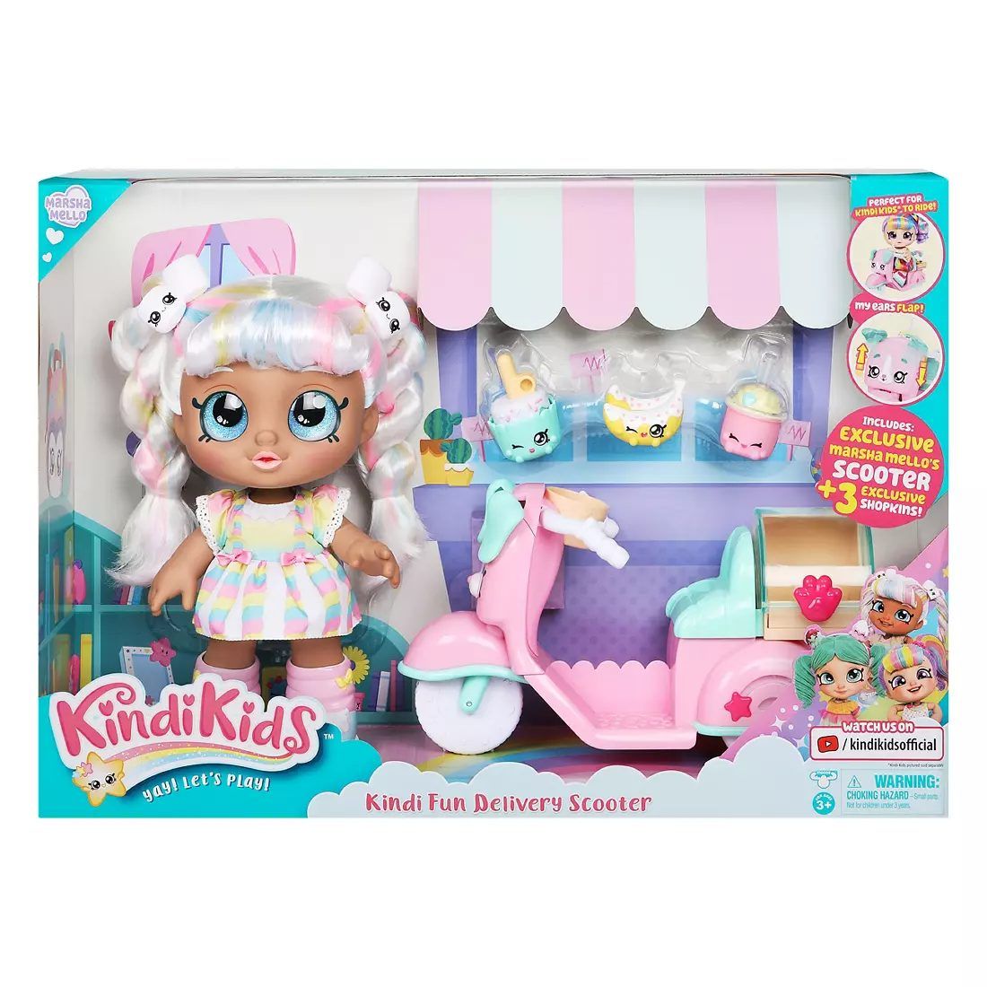 Buy Kindi Kids Kindi Fun Delivery Scooter With Marsha Mello Doll | Yallatoys.com