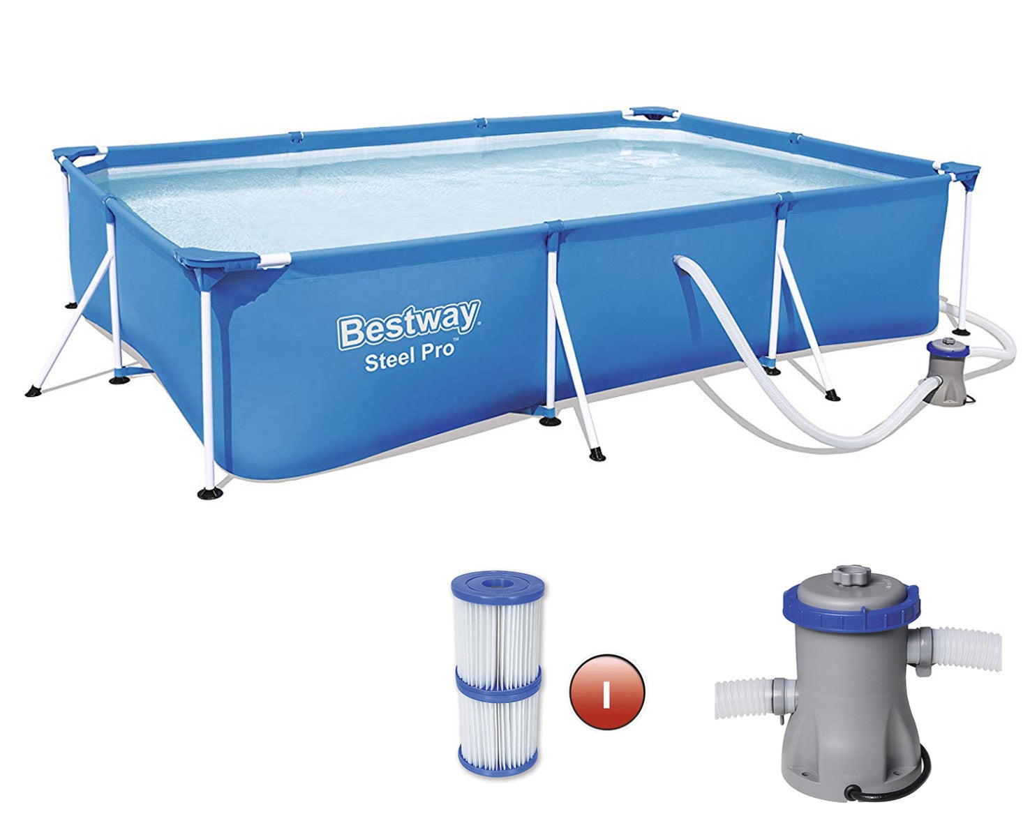 Buy Bestway Steel Pro Pool Set 3m x 2.01m x 0.66m (Free Installationآ inآ 24hrs) | Yallatoys.com