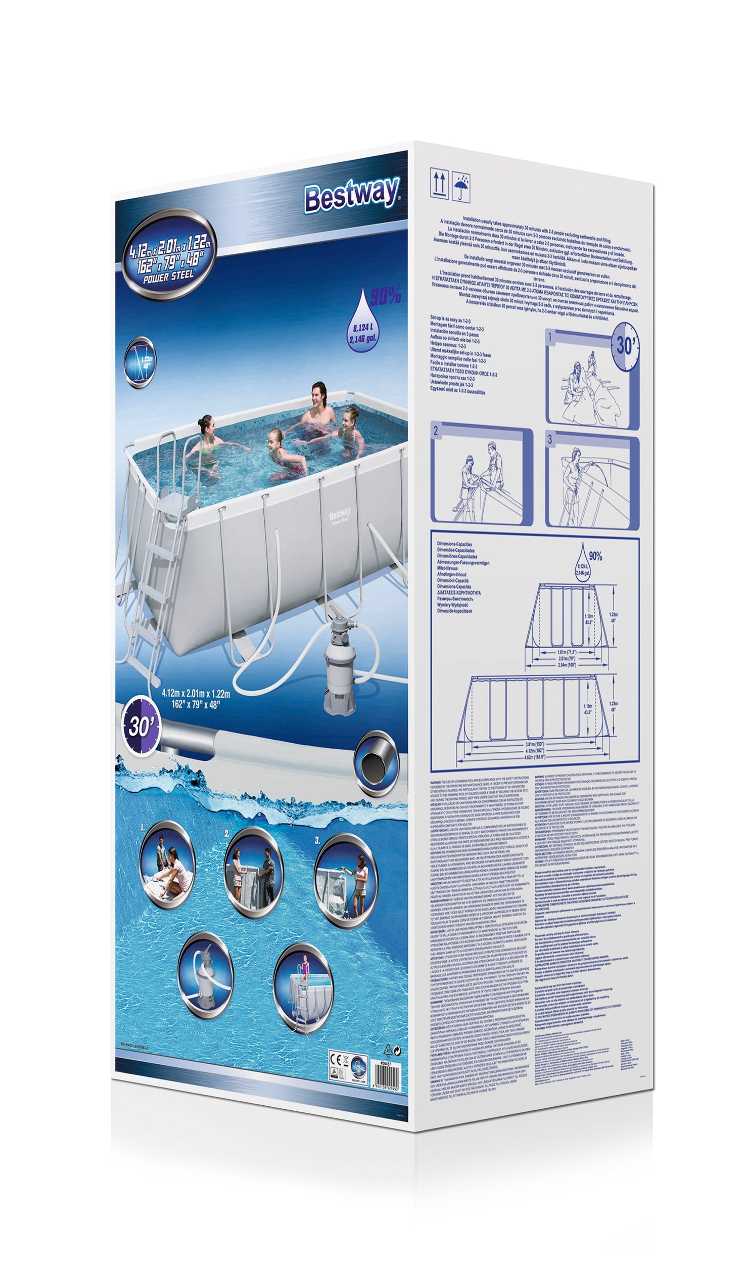 Buy Agp Power Steel Rectangle Pool | Yallatoys.com