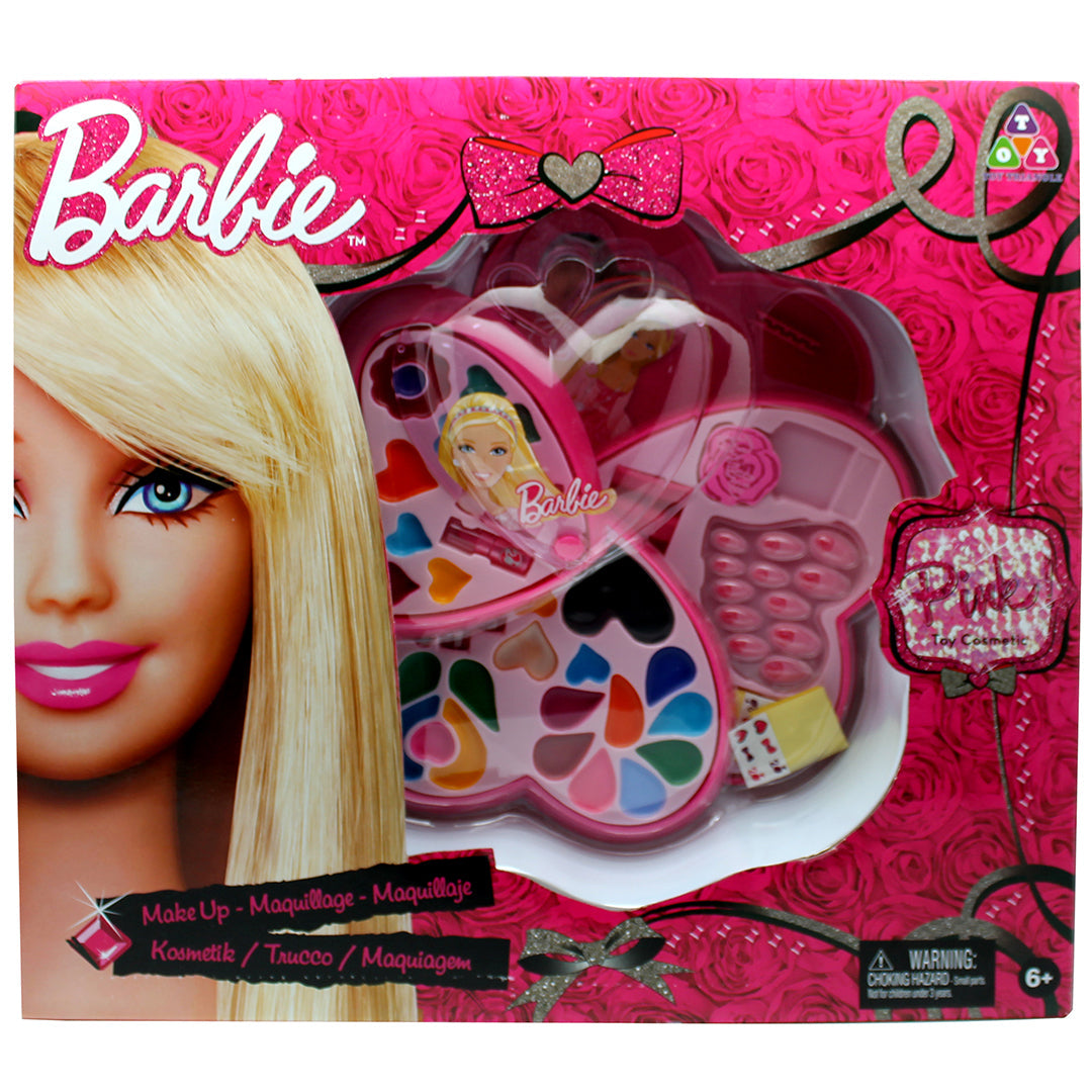 Buy Barbie 4 Decks Heart Shape Cosmetic Case Multi Colour | Yallatoys.com