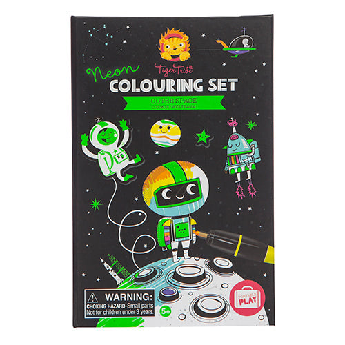 Buy Tiger Tribe Neon Colouring Set Outer Space | Yallatoys.com