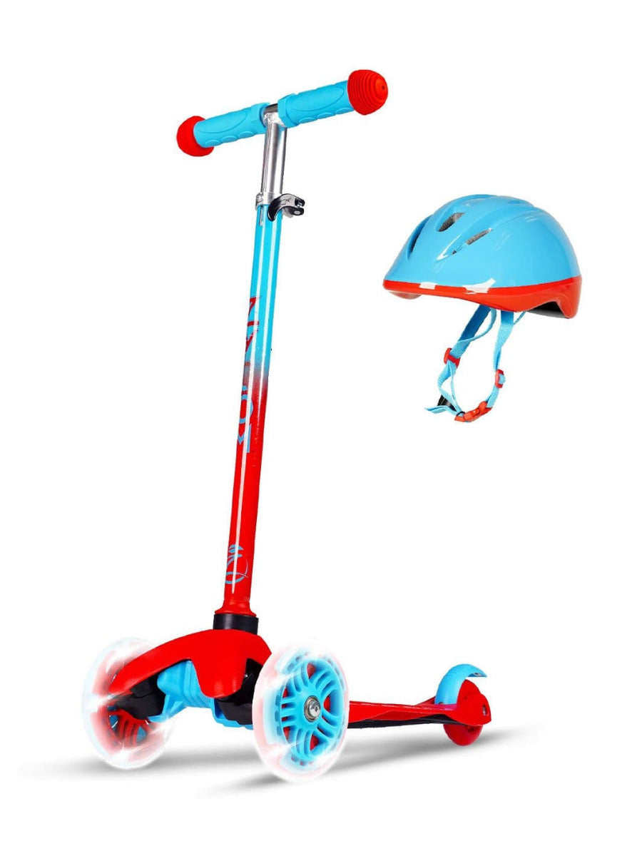 Buy Madd Gear Zycom Zipper Helmet & Scooter Light up Wheels Combo Set Red Black Blue | Yallatoys.com