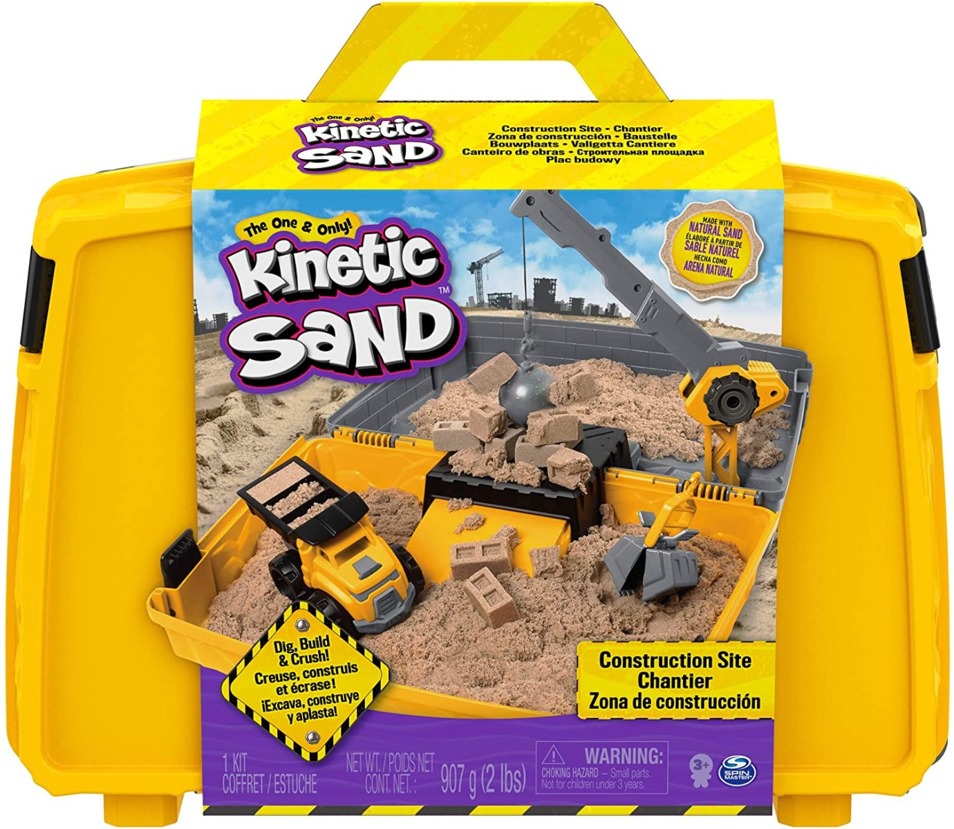 Buy Kinetic Sand Construction Site Folding Sandbox Playset | Yallatoys.com