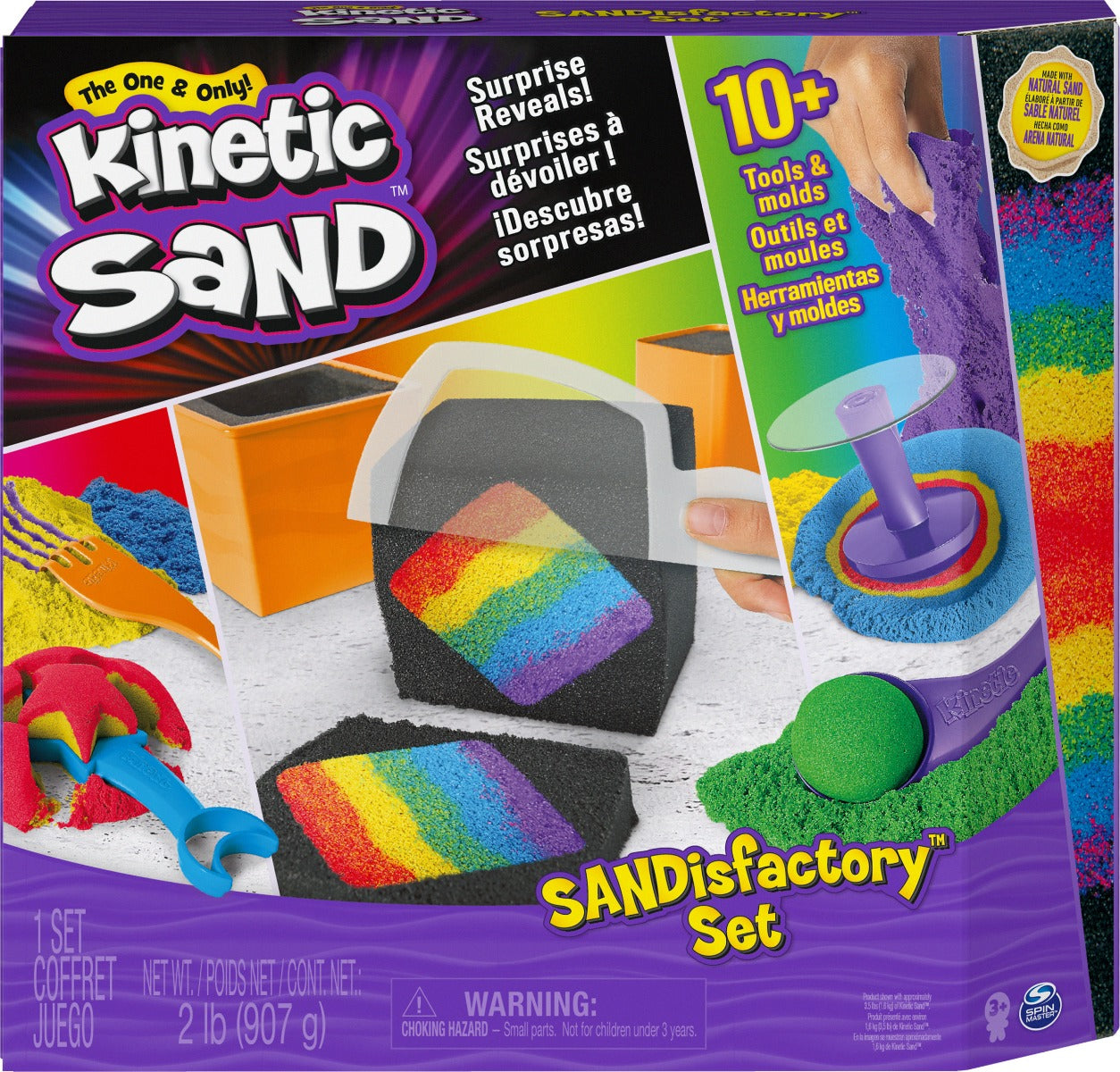 Buy Kinetic Sand Sandisfactory Set With 2Lbs Of Colored Kinetic Sand | Yallatoys.com