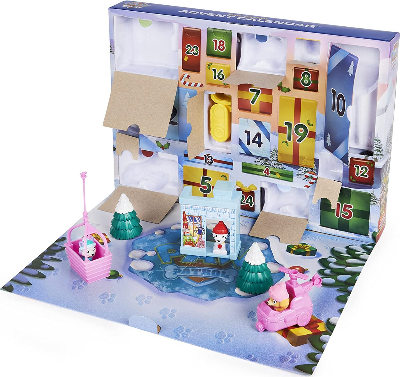 Buy Paw Patrol Advent Calendar with 24 Exclusive Toy Figures | Yallatoys.com