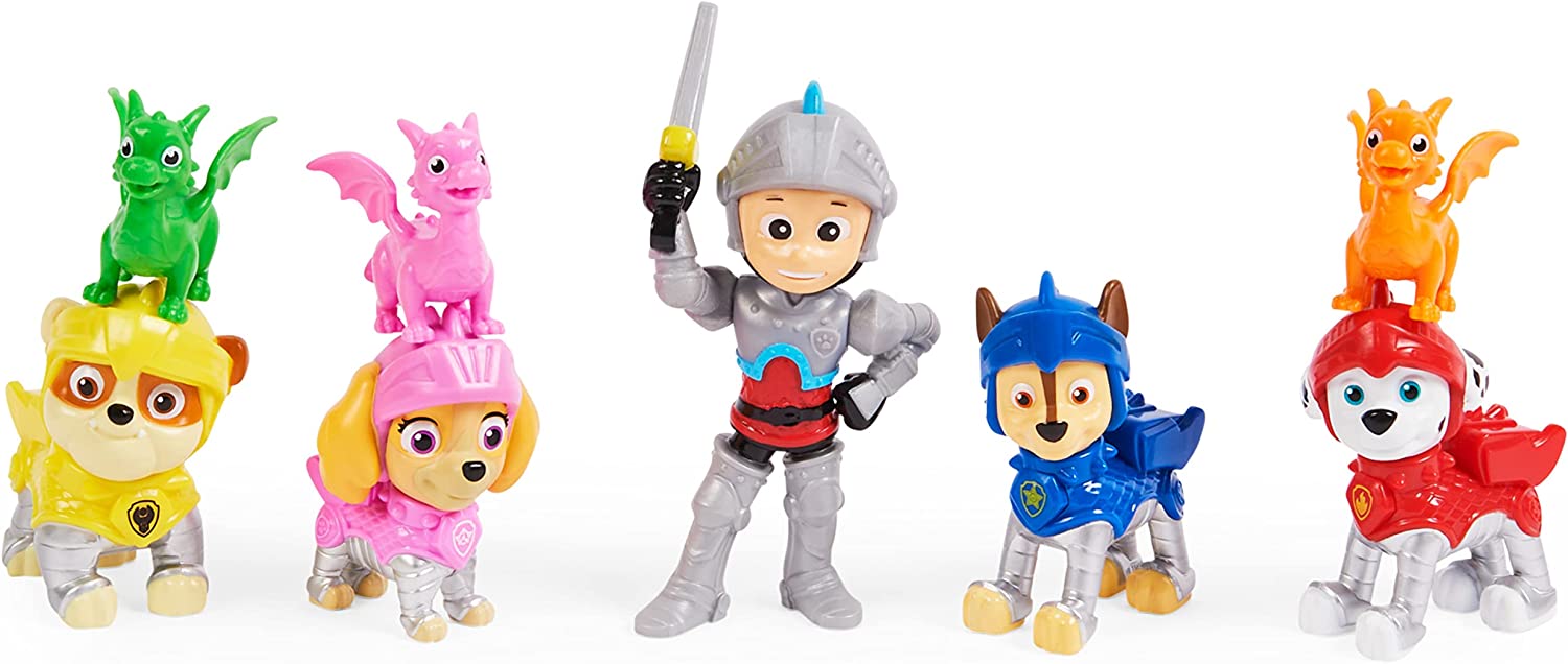 Buy Paw Patrol Rescue Knights Ryder and Pups Gift Pack with 8 Toy Figures | Yallatoys.com