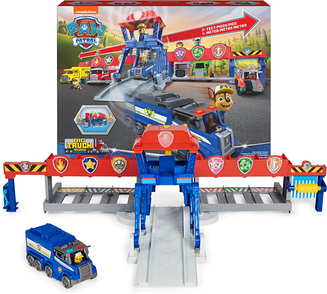 Buy Paw Patrol Big Truck Pups Truck Stop Head Quatres 3ft Wide Transforming Playset | Yallatoys.com