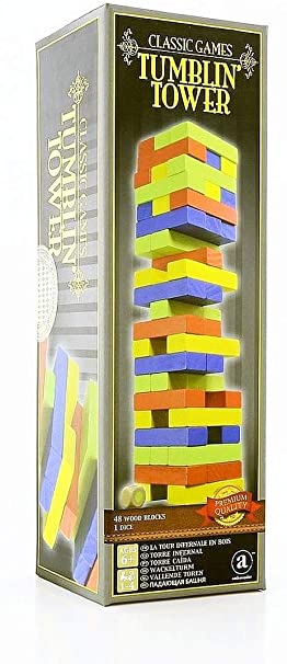 Buy Merchant Ambassador Classic Games Collection Wood Tumblin Tower Colored | Yallatoys.com