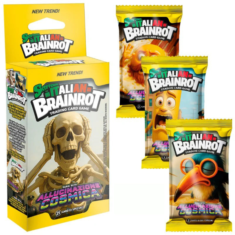 Buy Brainrot Skifidol Brainrot Beta Series Cosmic Hallucination 3 booster Packs of 7 cards (Sold Separately Subjected to Availability) | Yallatoys.com