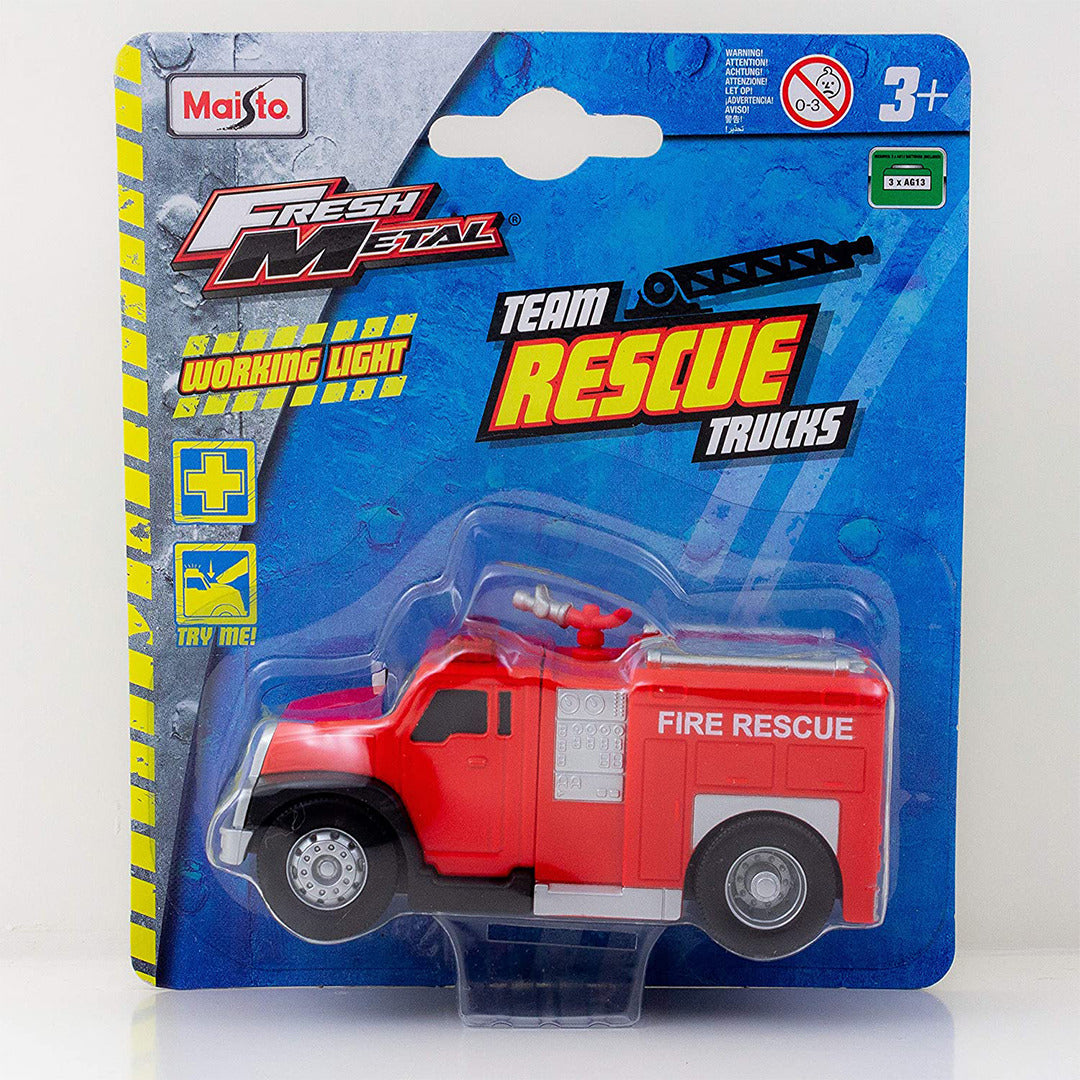 Buy Maisto Fresh Metal Rescue Fire Trucks With Lights | Yallatoys.com