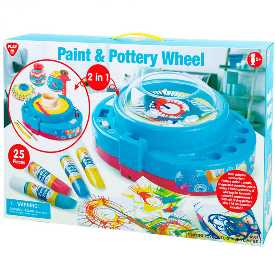 Buy Playgo Paint & Pottery Wheel 2 In 1 | Yallatoys.com