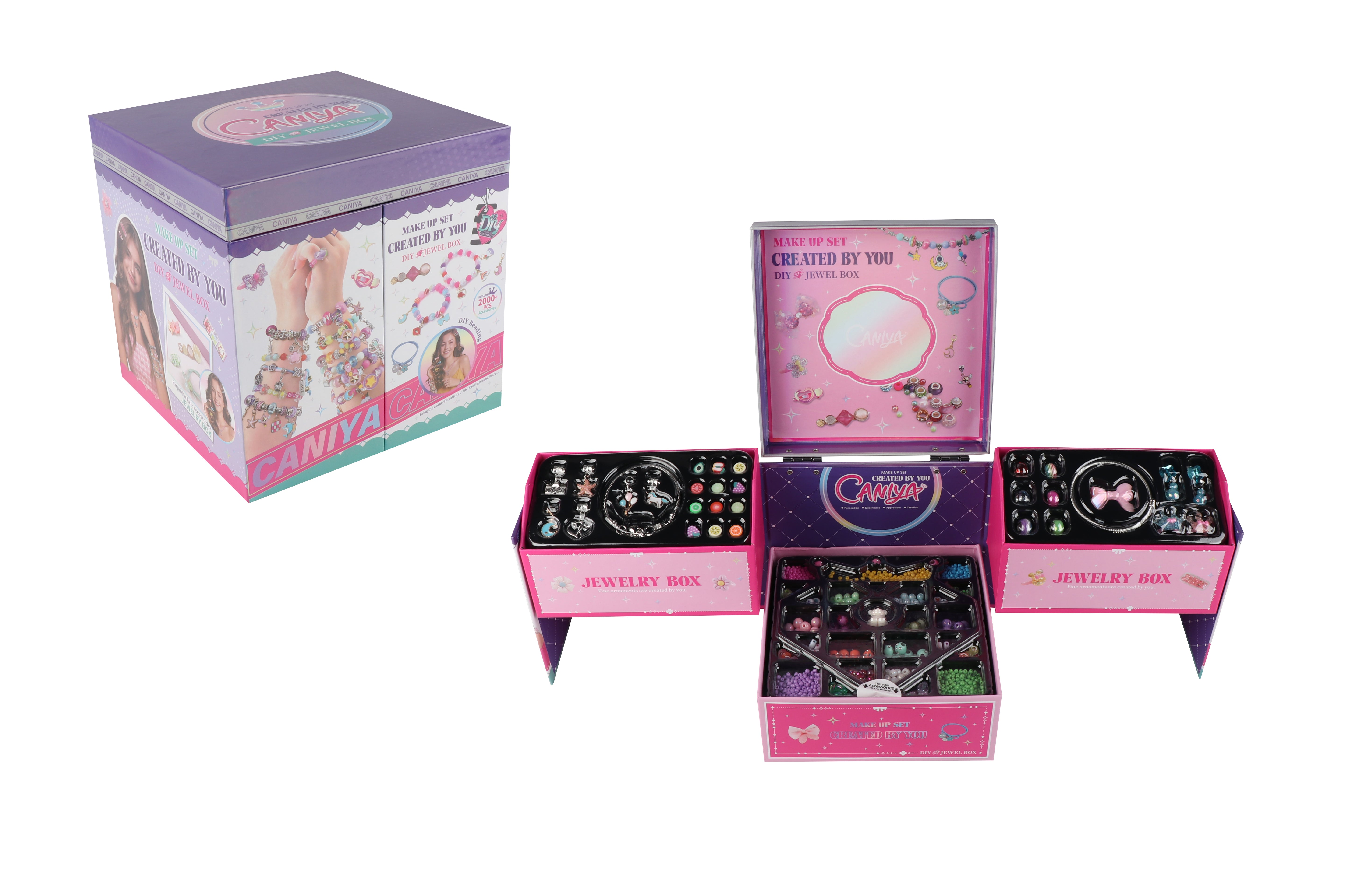 Caniya 8 in 1 DIY Beads Jewelry Making Kit with Jewelry Gift Box