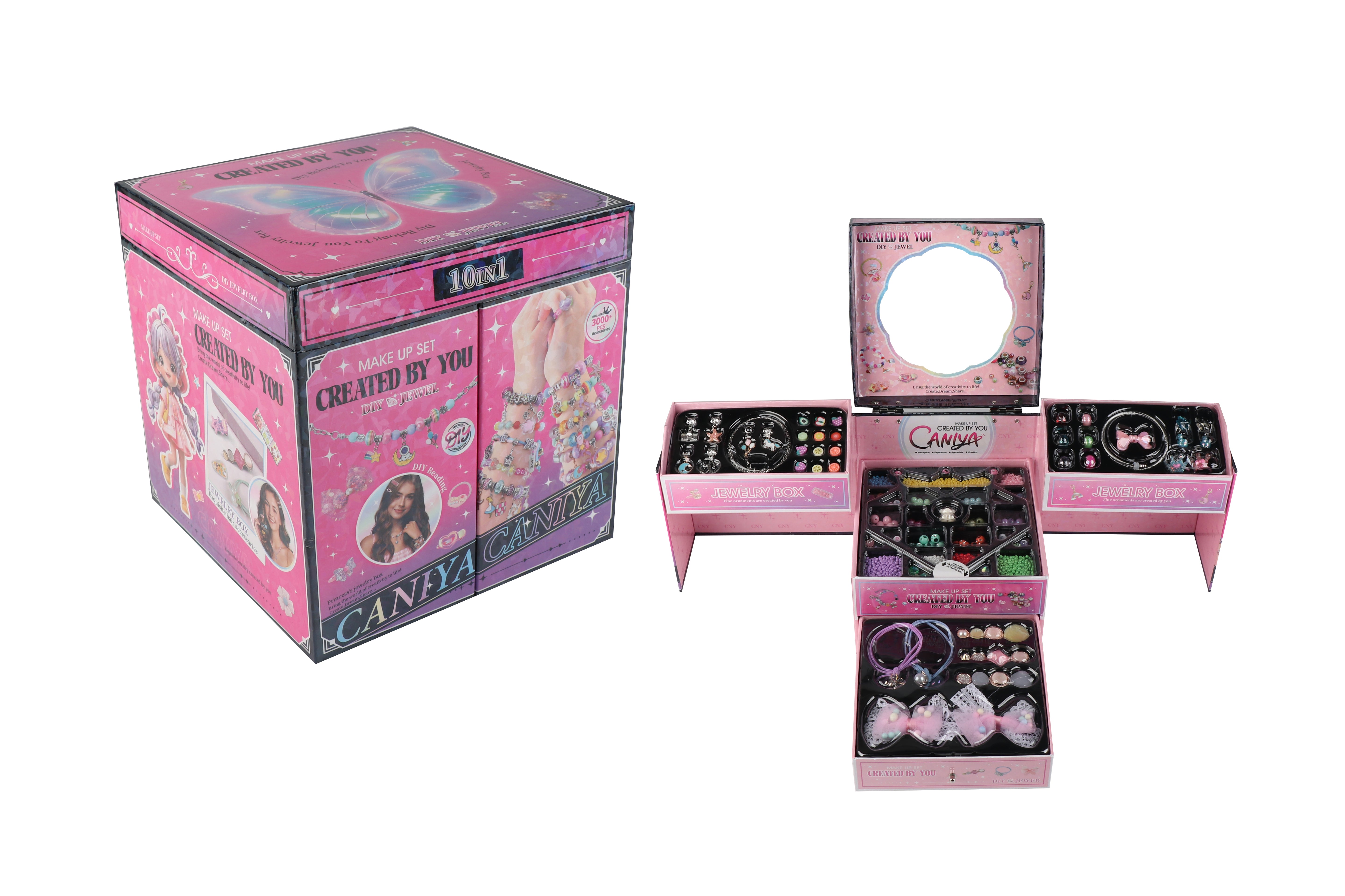Caniya 10 in 1 DIY Beads Jewelry Making Kit with Jewelry Gift Box