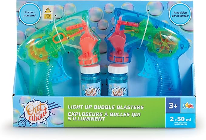 Addo Out and About Light Up Bubble Blasters 2Pack Assorted