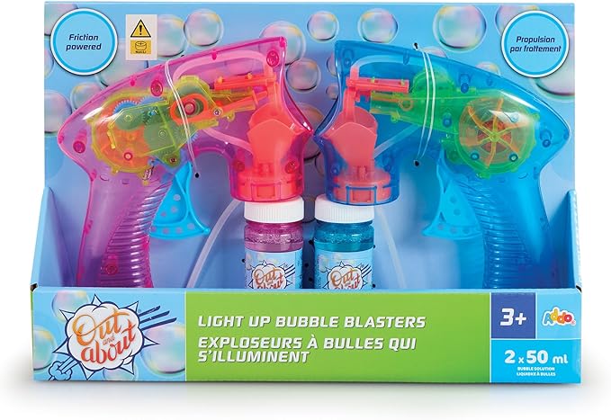 Addo Out and About Light Up Bubble Blasters 2Pack Assorted
