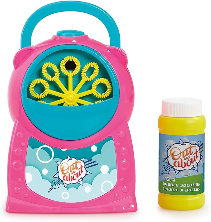 Addo Out and About Bubble Machine Battery Operated Pink