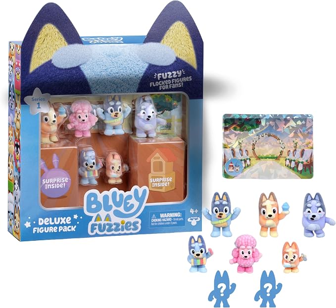 Bluey Fuzzies Deluxe 8 Figure Pack