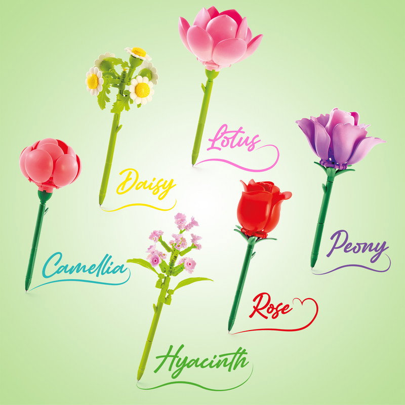 Canal Toys Flower Brick Pen 1 Pack Assorted