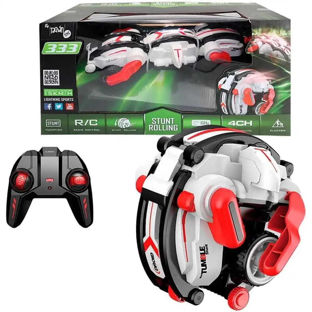 Crazon 2.4G Remote Control Transforming Caterpillar Stunt Car Red