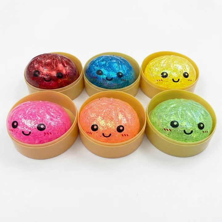 Dumpling Squishy Series 1 Squeezy Bun 6 Color Assorted 1pc