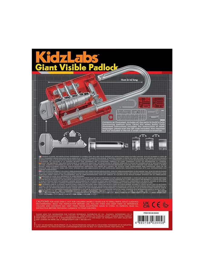 4M KidzLabs Giant Visible Padlock Kit