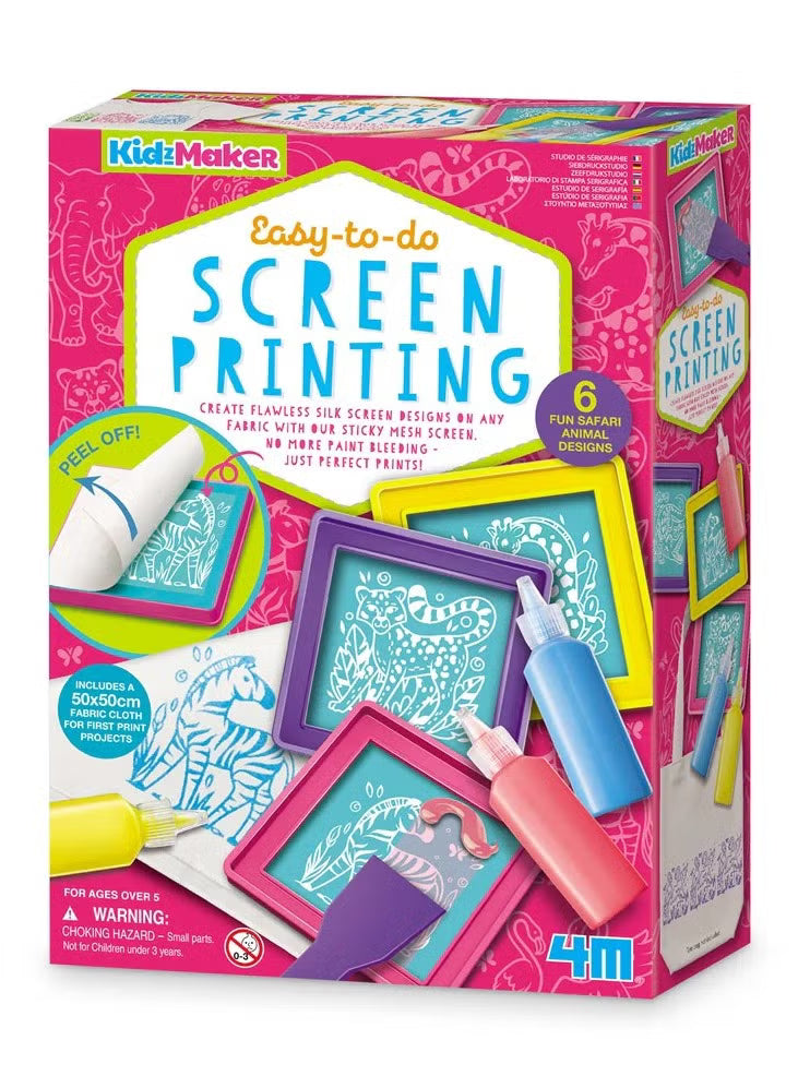 4M KidzMaker Easy to Do Screen Printing