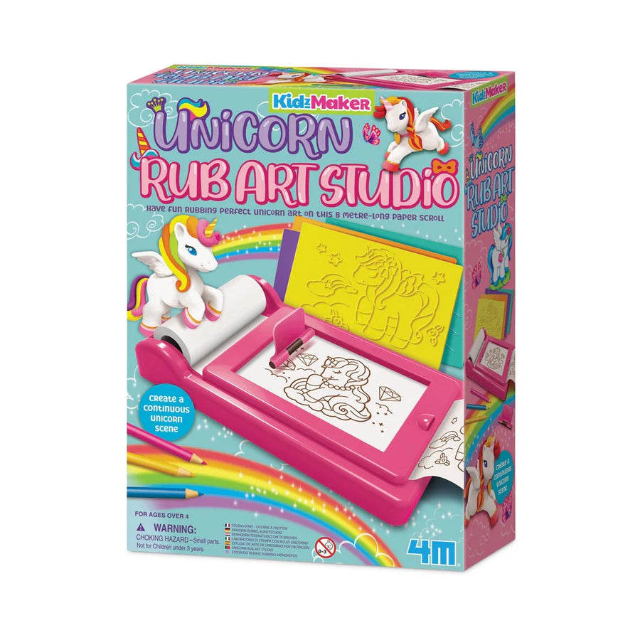 4M KidzMaker Unicorn Rub Art Studio Craft Kit