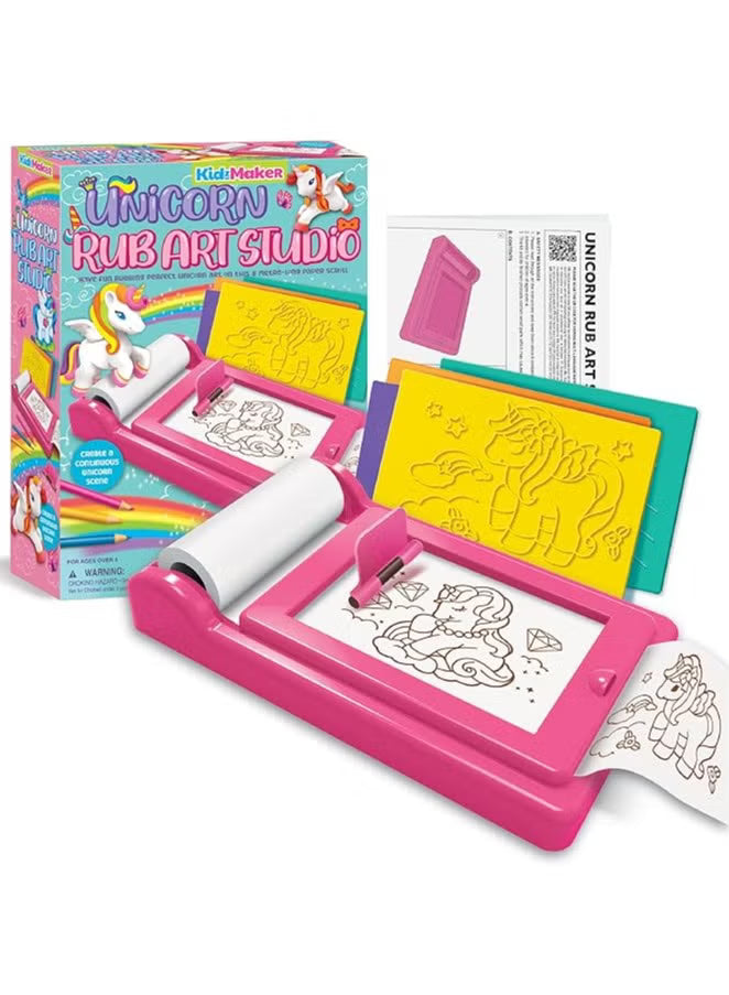 4M KidzMaker Unicorn Rub Art Studio Craft Kit