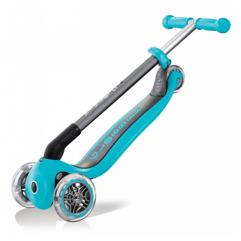 Globber Foldable Lights Scooter-Teal