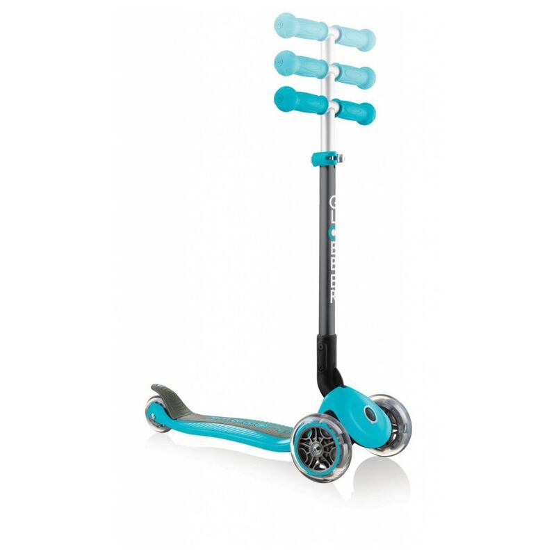 Globber Foldable Lights Scooter-Teal