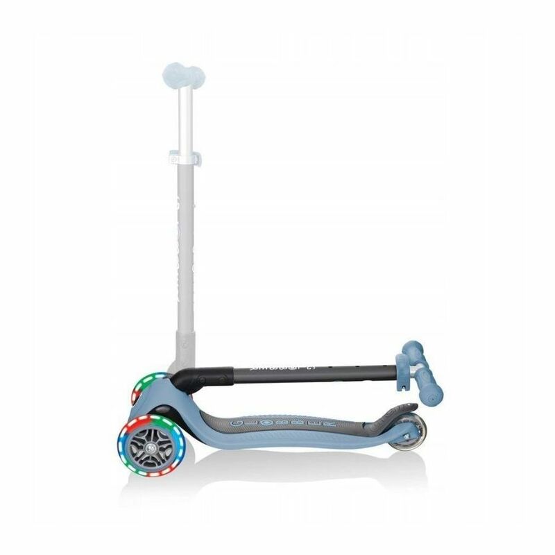 Globber Primo Foldable Lights with Anodized T-Bar Scooter-Ash Blue