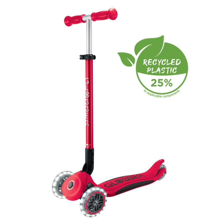 Globber Elite Lights Scooter-Red