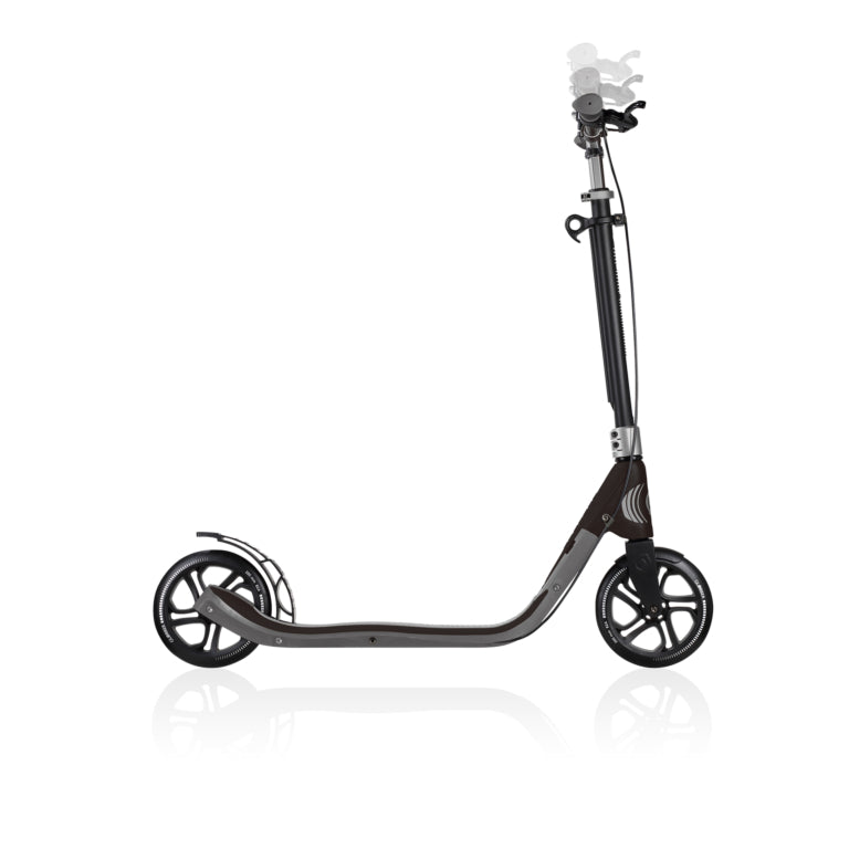 Globber One NL 205 Deluxe Scooter - Titanium/Charcoal Grey