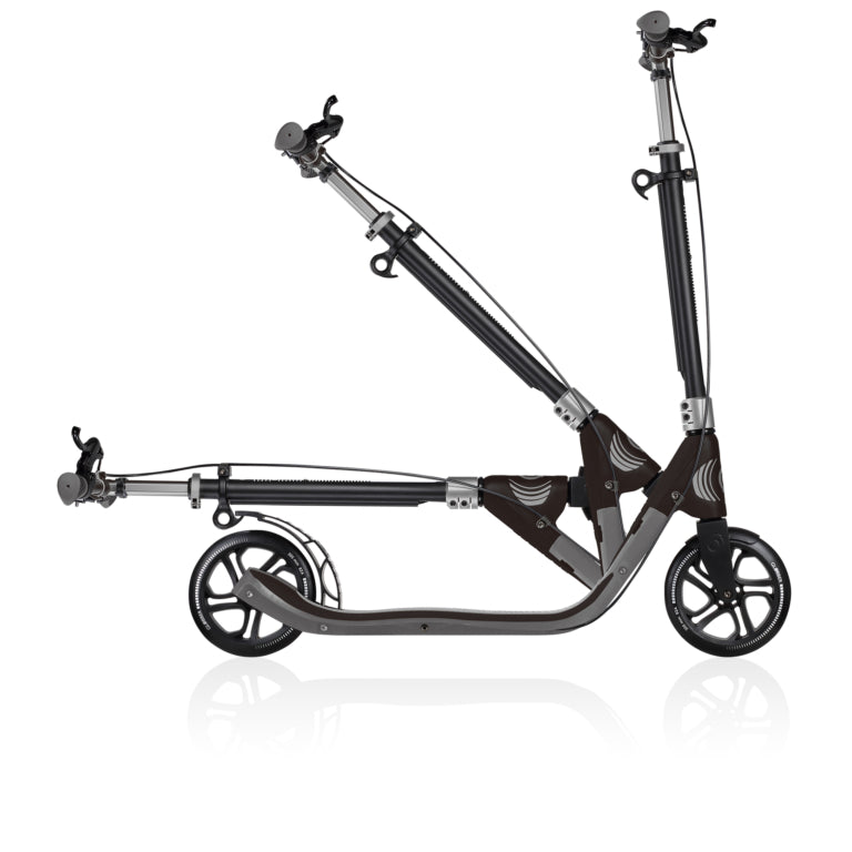 Globber One NL 205 Deluxe Scooter - Titanium/Charcoal Grey