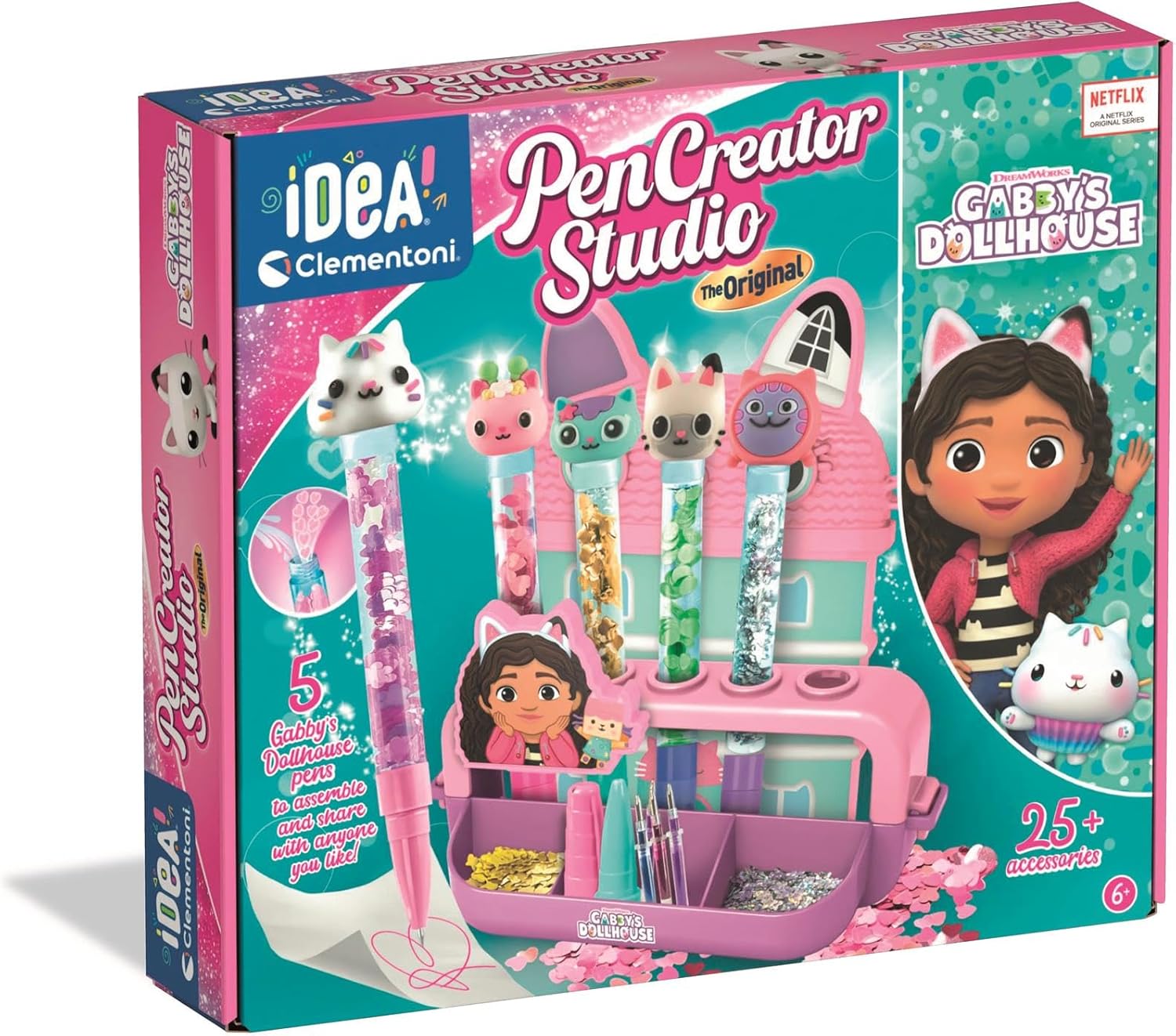 Gabbys Dollhouse DIY Pen Set with 5 Pens & Figures Pen Lab
