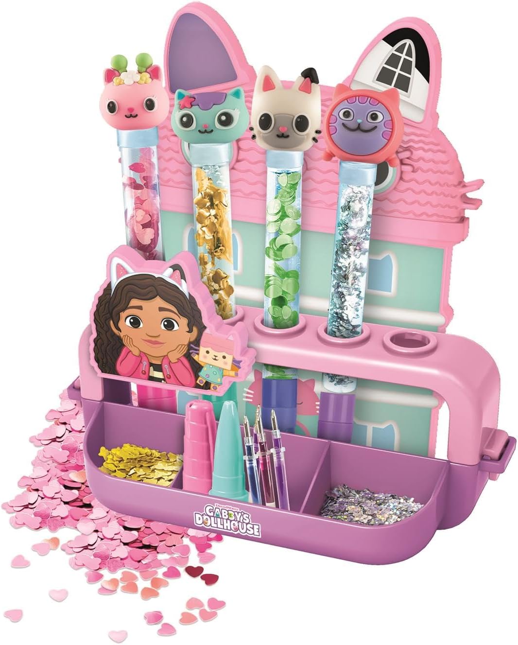 Gabbys Dollhouse DIY Pen Set with 5 Pens & Figures Pen Lab