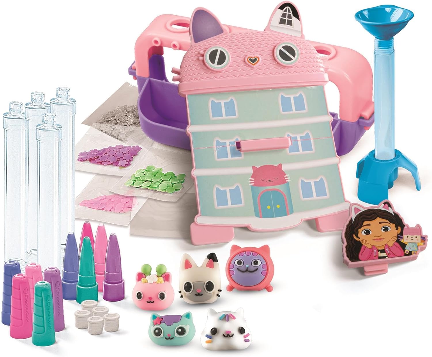 Gabbys Dollhouse DIY Pen Set with 5 Pens & Figures Pen Lab
